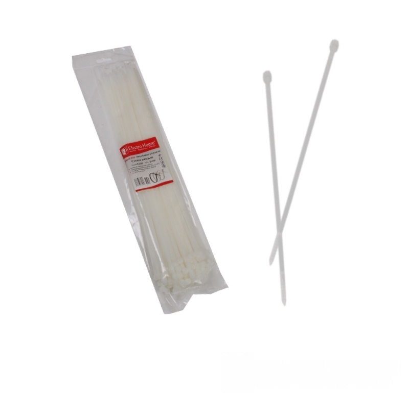 Стяжка кабельная Белый 5х400 мм 100шт./п. Стяжка кабельная Белый 5х400 мм 100шт./п.