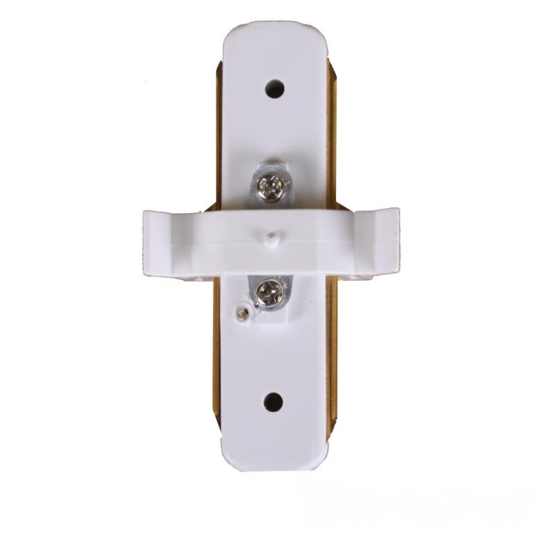 Коннектор для трекового светильника прямой Белый Коннектор для трекового светильника прямой Белый