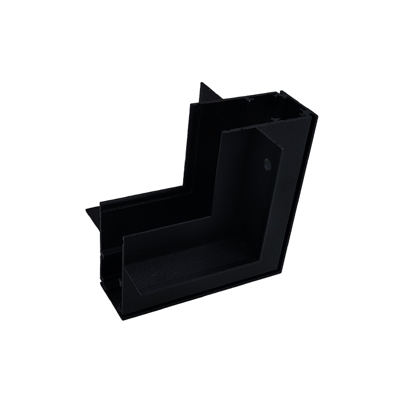 Угол трековой магнитной рейки врезной вертикальный Черный Угол трековой магнитной рейки врезной вертикальный Черный