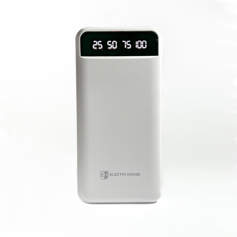 Power Bank 10000 mAh с фонариком type-c Белый Power Bank 10000 mAh с фонариком type-c Белый