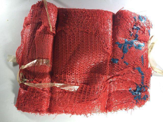 Сетка-мешок овощная упаковочная размер 25х39 5кг красная с ручкой 100 шт/уп.