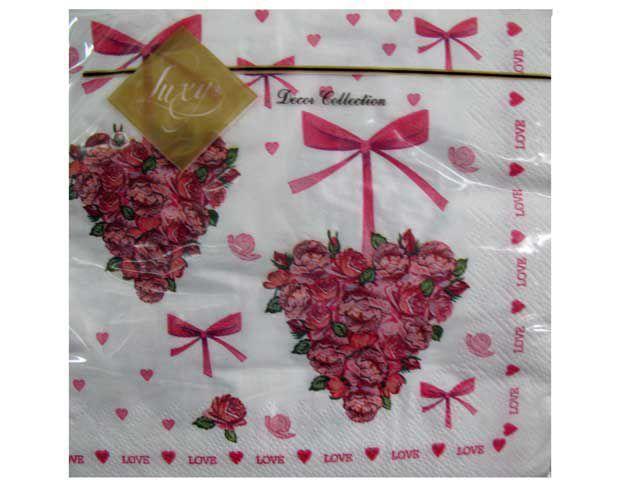 Праздничная салфетка (ЗЗхЗЗ, 20шт) Luxy Сердце из роз (102) (1 пачка) Праздничная салфетка (ЗЗхЗЗ, 20шт) Luxy Сердце из роз (102) (1 пачка)