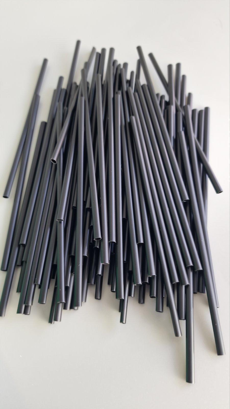 Трубочка черная для мохито d3 длина 12,5см (500 шт)