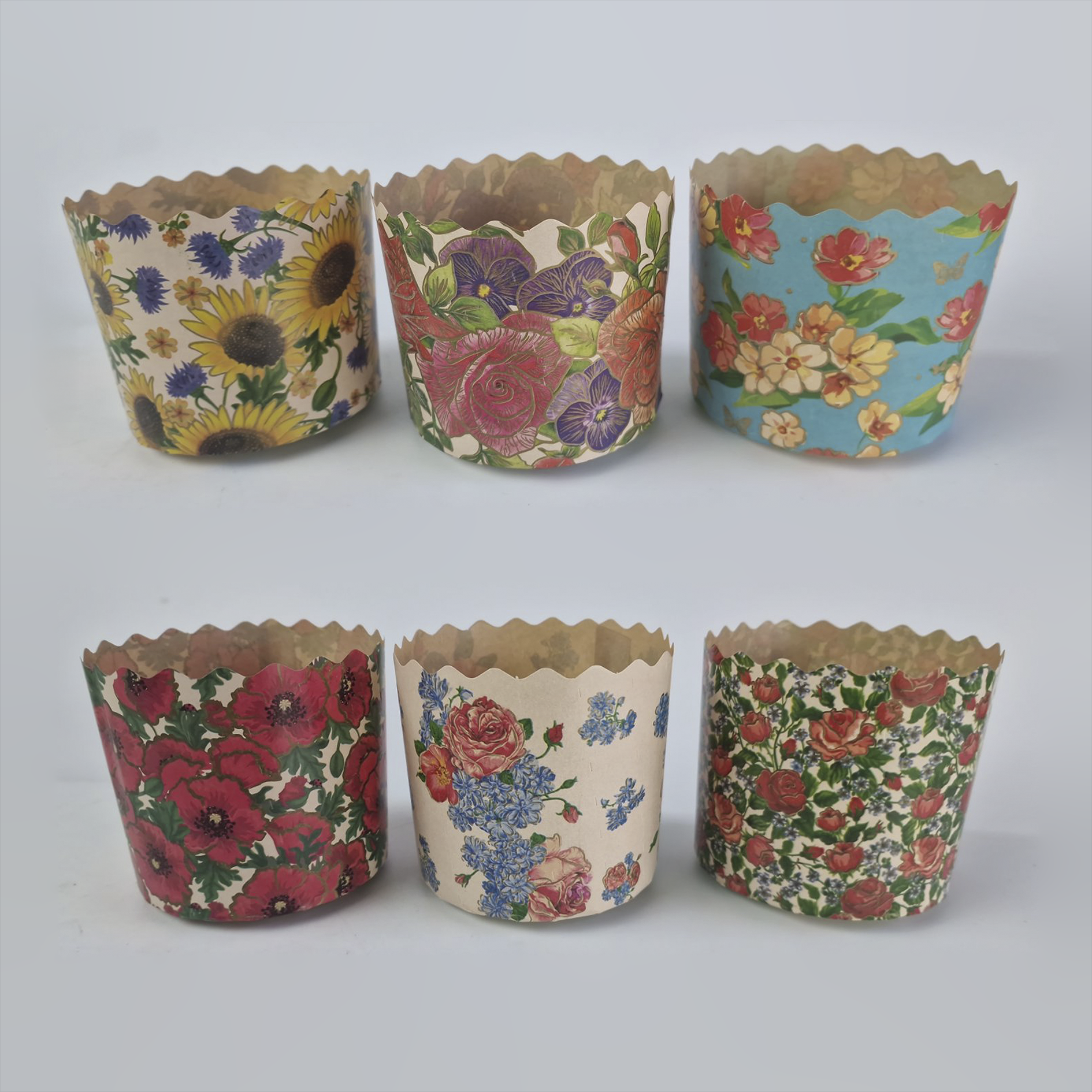 Форма для выпечки пасхального кулича (85*90) Цветы(250гр) (50 шт)