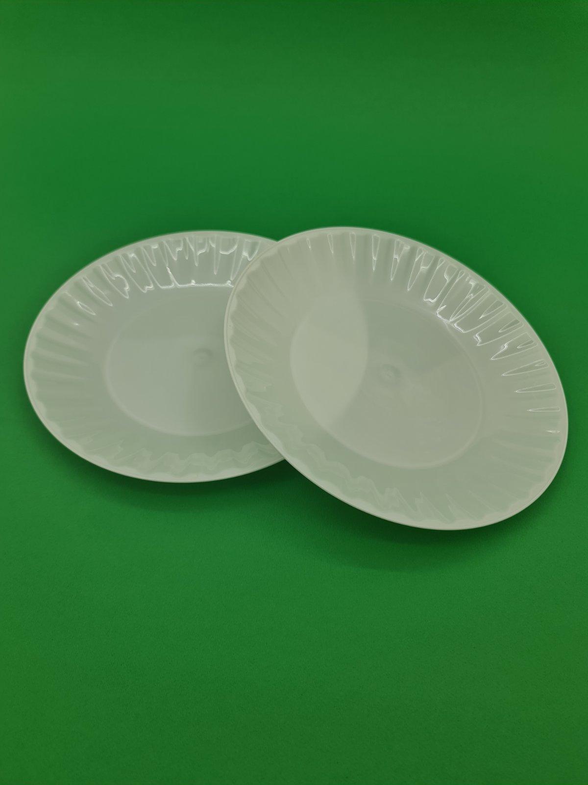 Одноразовая тарелка стеклоподобная диаметр 205 мм белая (10 шт) Одноразовая тарелка стеклоподобная диаметр 205 мм белая (10 шт)