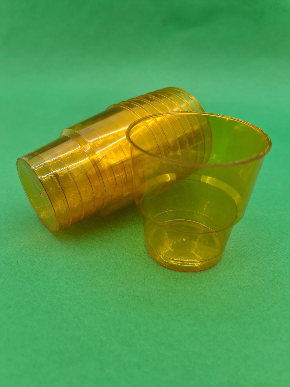 Стакан стеклоподобный (без ножки) 200 гр оранжевый 36Х25 (25 шт) Стакан стеклоподобный (без ножки) 200 гр оранжевый 36Х25 (25 шт)