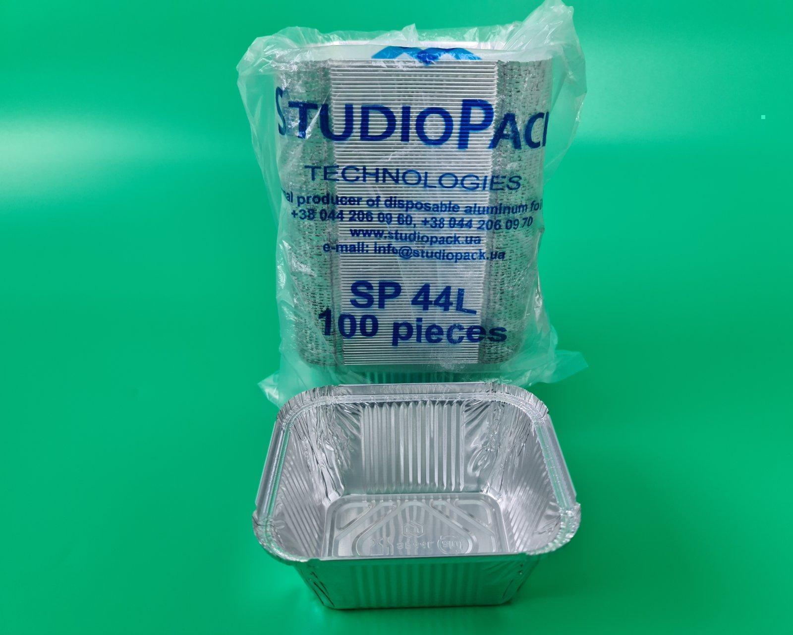 Контейнер из алюминиевой фольги пищевой прямоугольный 586мл SP44L 100шт/уп (1 пачка) Контейнер из алюминиевой фольги пищевой прямоугольный 586мл SP44L 100шт/уп (1 пачка)