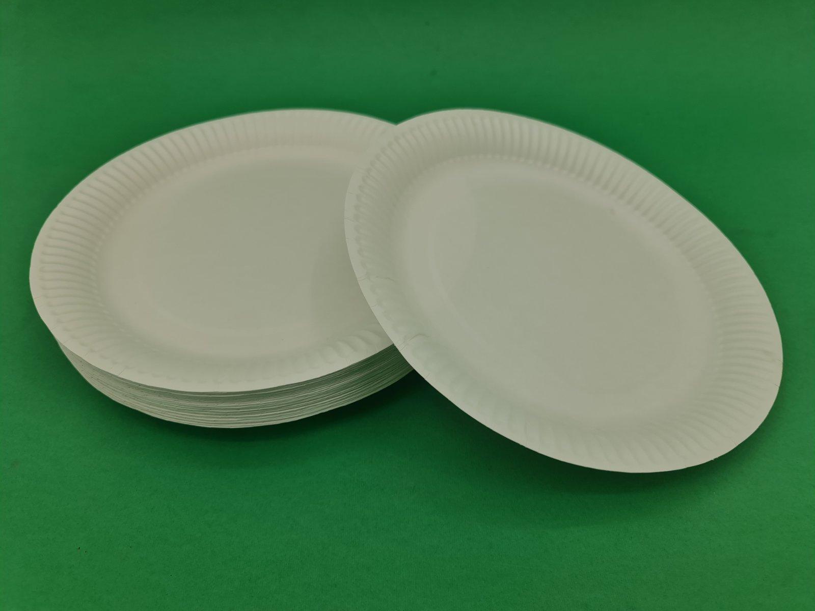 Тарелка бумажная 23см Белая 50шт (1 пачка) Тарелка бумажная 23см Белая 50шт (1 пачка)