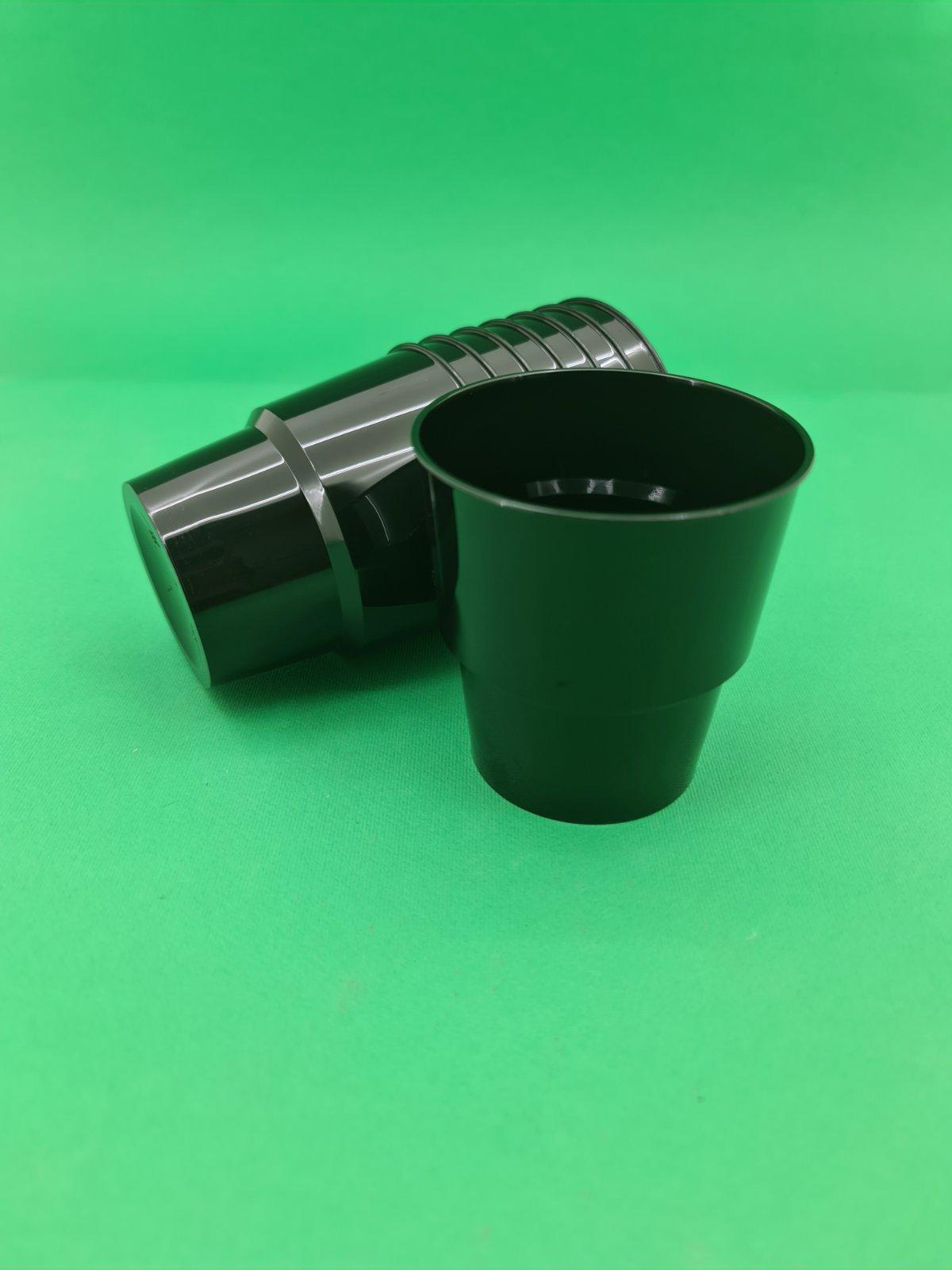 Стакан стеклоподобный (без ножки) 200 гр черный  36Х25 (25 шт)