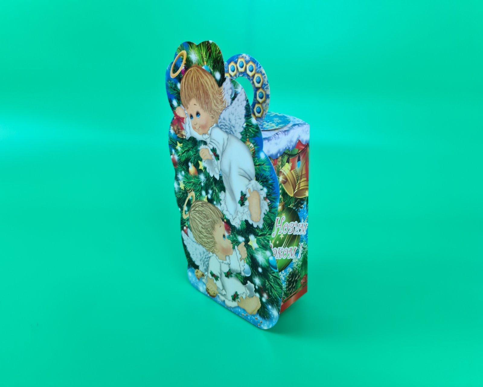 Новогодние коробки для конфет №230 (700гр) nerw Ангелочки у Елки (25 шт)