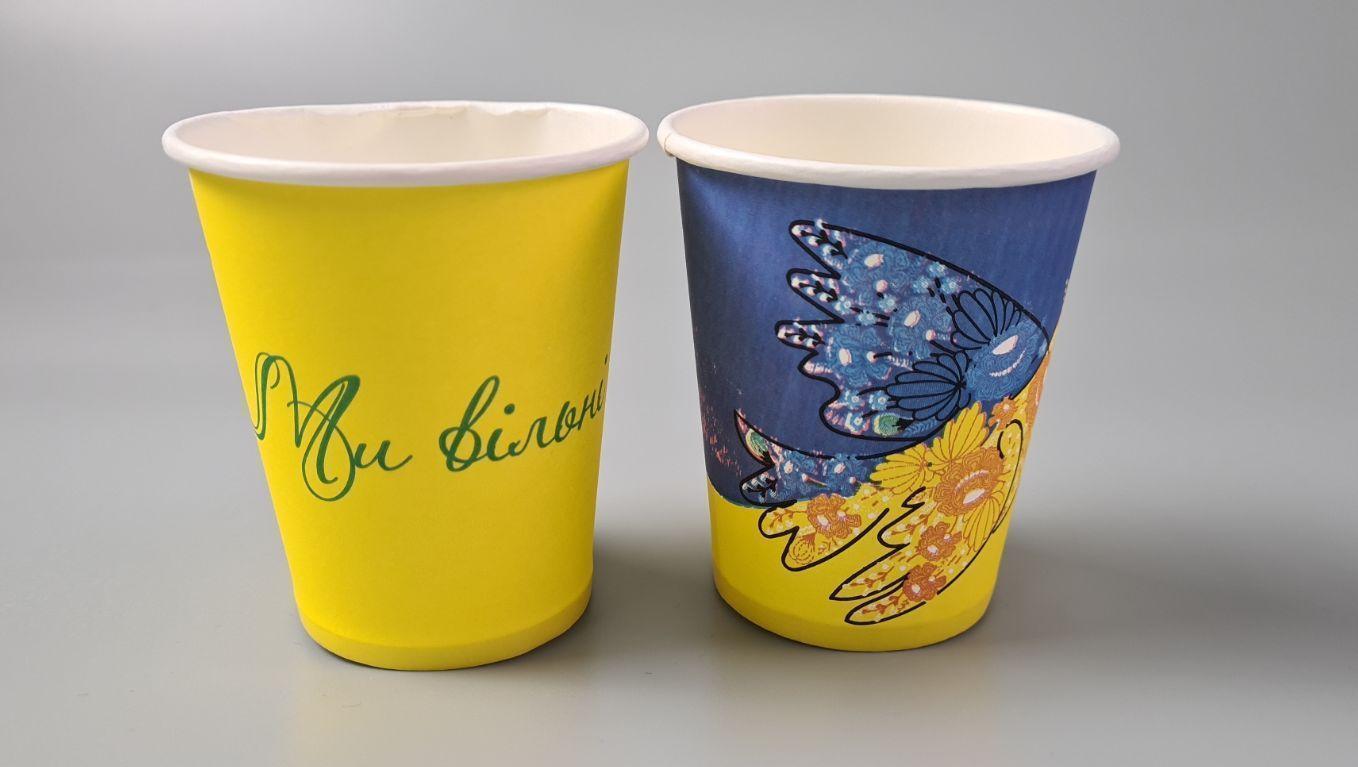 Бумажные стаканы цветные 175мл Бумажные стаканы цветные 175мл