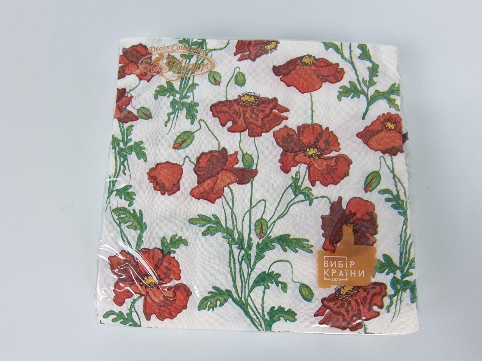 Салфетка (ЗЗхЗЗ, 16шт) La Fleur Полотно из маков (107) (1 пачка) Салфетка (ЗЗхЗЗ, 16шт) La Fleur Полотно из маков (107) (1 пачка)