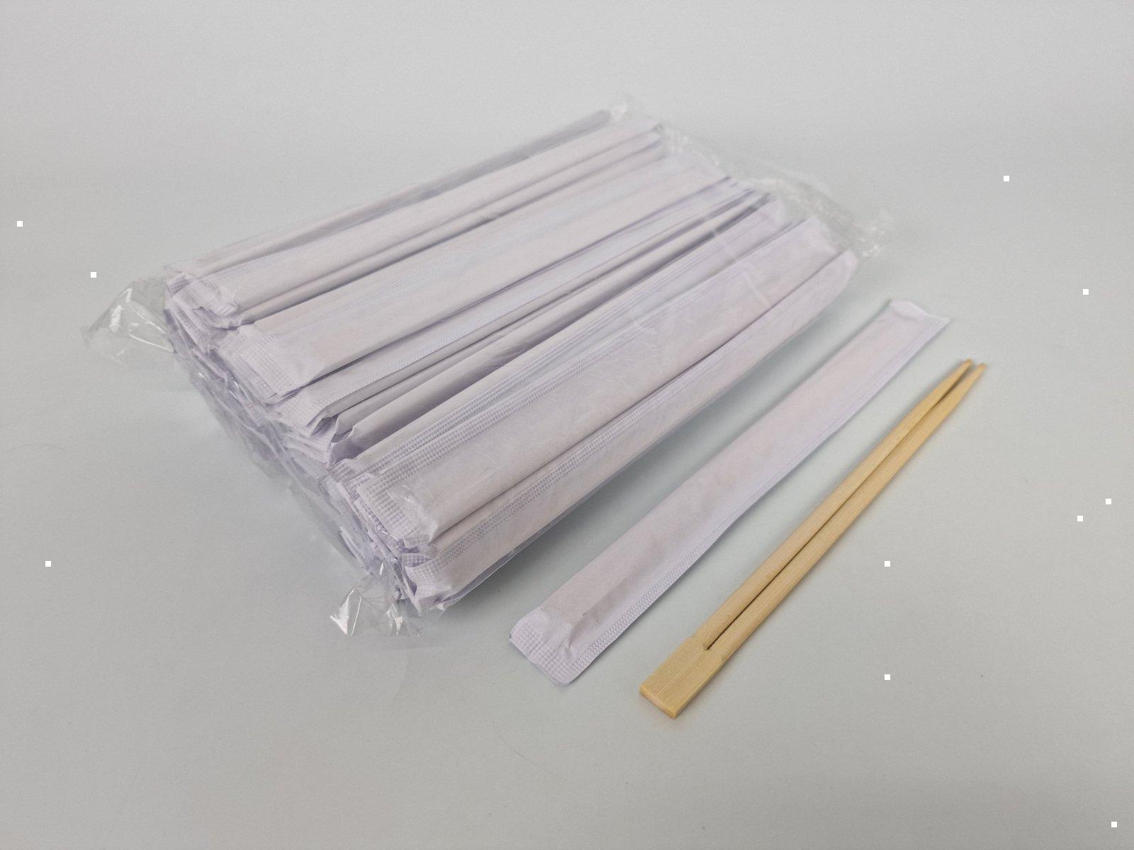 Палочки для суши бамбуковые темные в крафт бумажной инд. упаковке 230 мм d=4,2 мм 100 шт/уп (30 уп/ящ) БЕЛАЯ