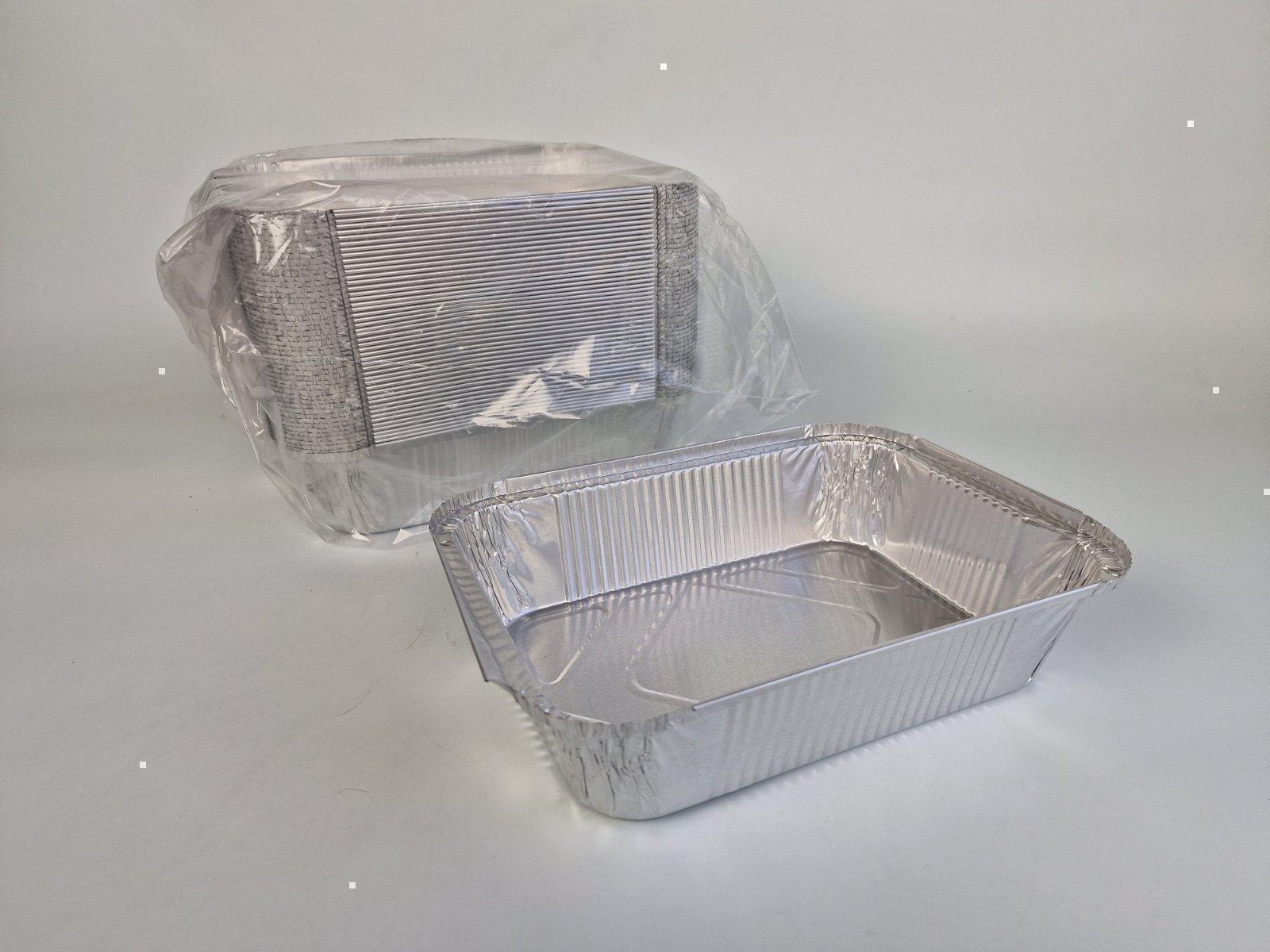 Прямоугольный контейнер из пищевой алюминиевой фольги 2000мл SP88L 50шт (NEW) (1 пачка)