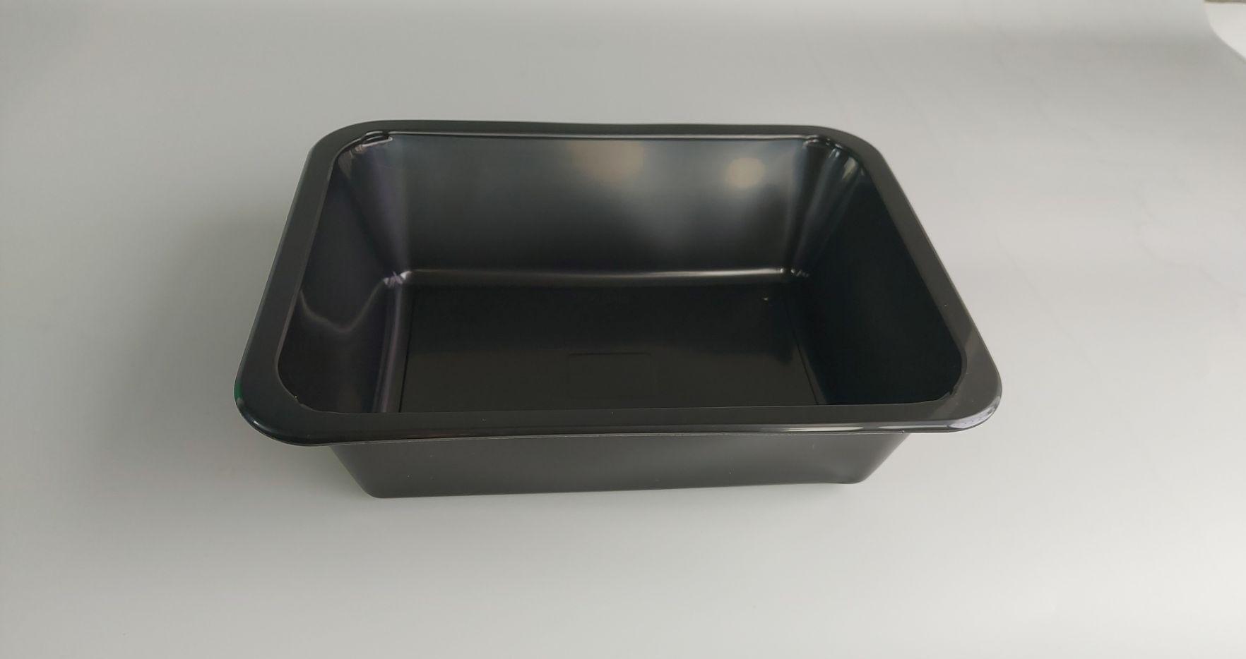 Ланч бокс контейнер полипропиленовый черный односекционный T-1 размер 227х178х60 50 шт/уп.