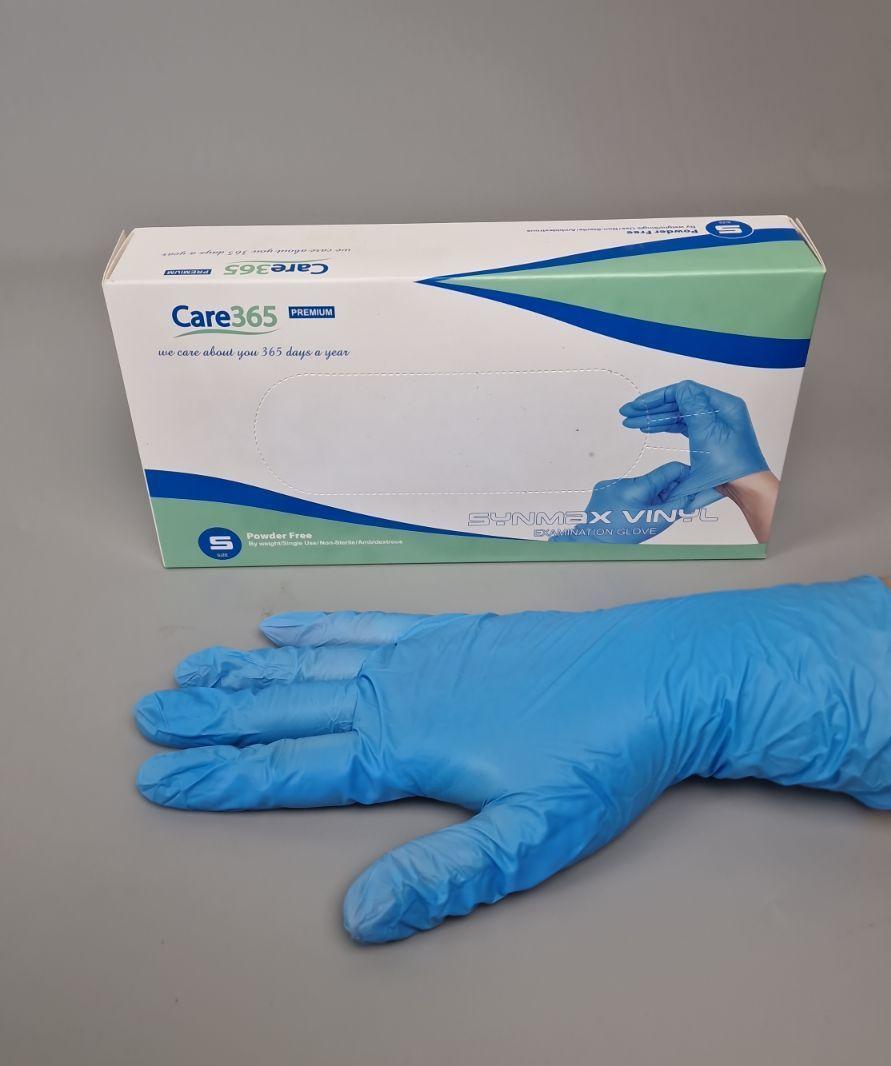 Перчатки Винил S (100шт) голубой Перчатки Винил S (100шт) голубой