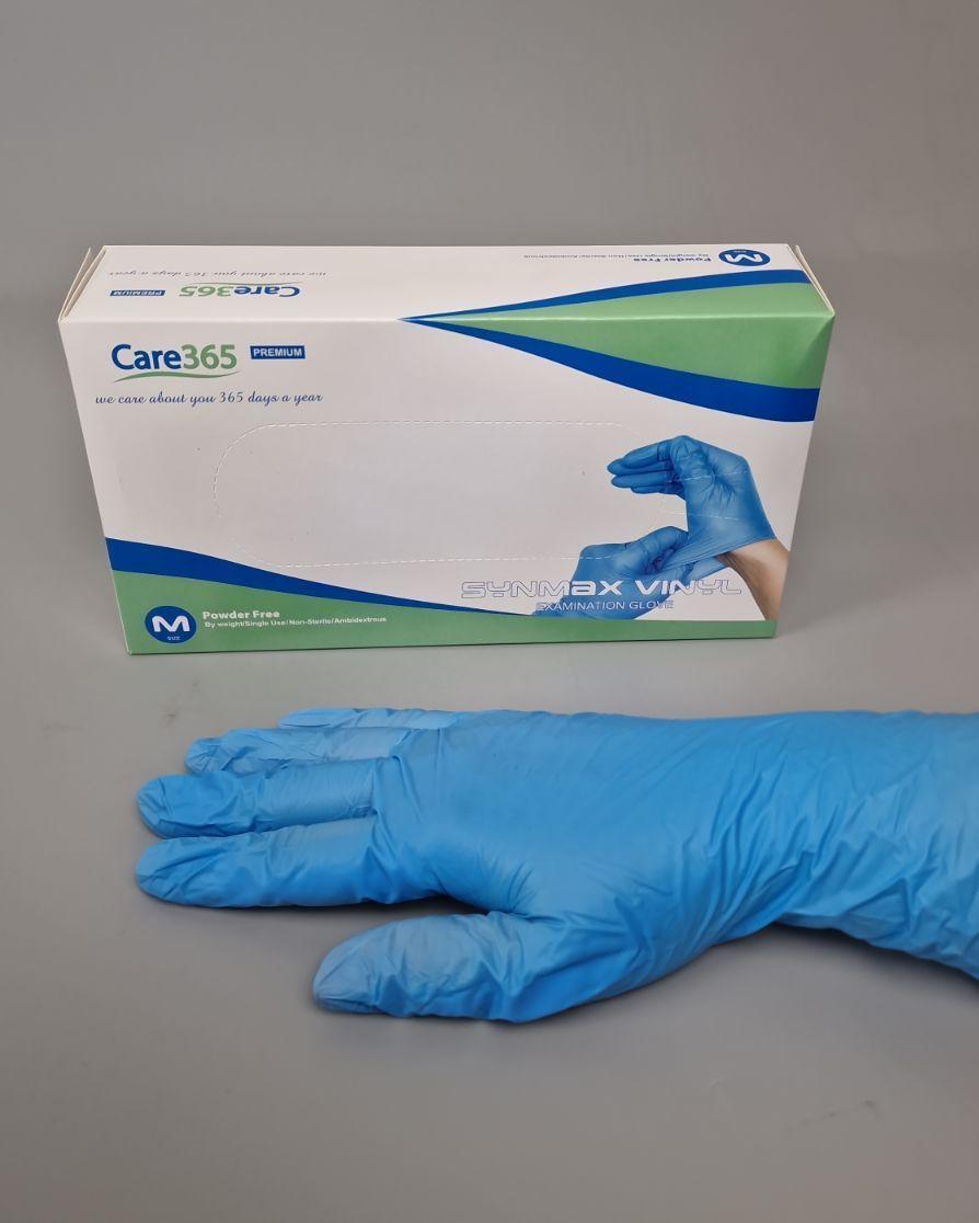 Перчатки Винил M (100шт) голубой Перчатки Винил M (100шт) голубой