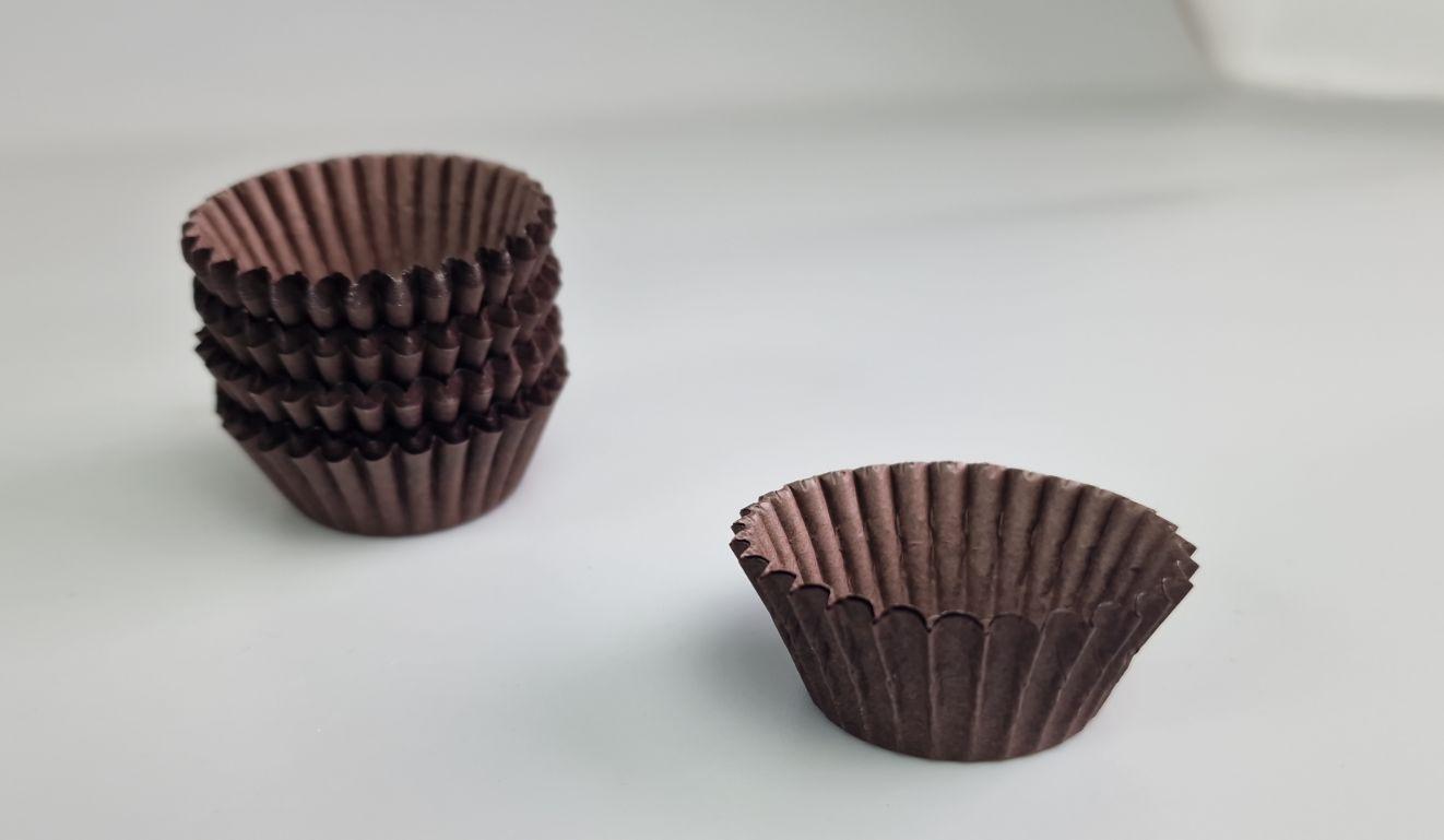 Тартолетка для кексов 4А  круглая коричневая D35 H20 (100шт)  (1 уп.)