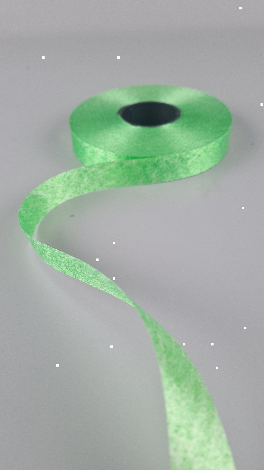 Лента полипропиленовая для воздушных шаров и подарков 2 см х 100 ярдов зеленая  (1 пачка)