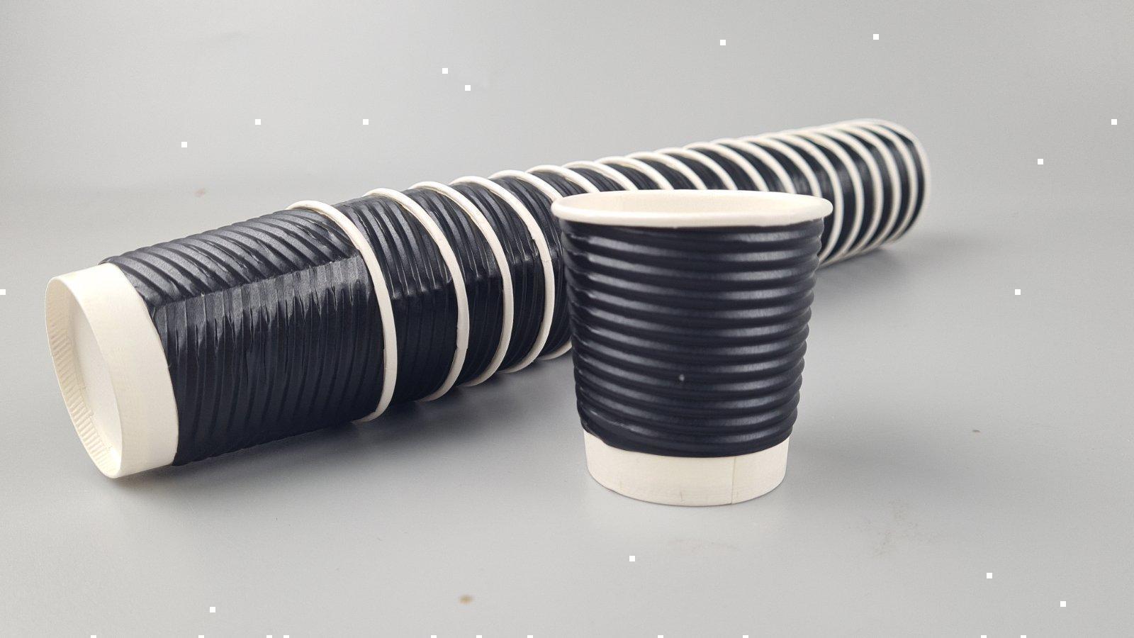 Бумажные одноразовые стаканы гофрированные 110мл (20 шт) Бумажные одноразовые стаканы гофрированные 110мл (20 шт)