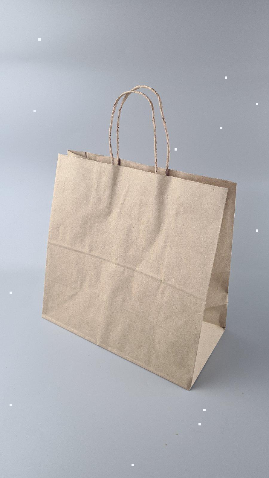 Пакет с ручками бумажный крафт бурий 310х150х300, 80г/м2 (25 шт) Пакет с ручками бумажный крафт бурий 310х150х300, 80г/м2 (25 шт)