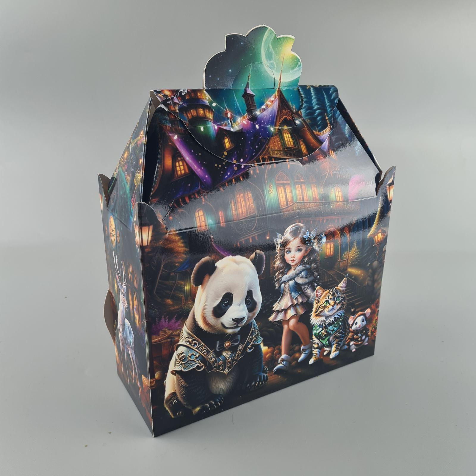 Новогодняя подарочная картонная упаковка для конфет (1000грм) №201 