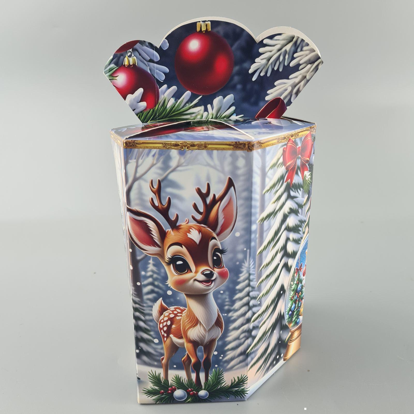 Новогодняя подарочная картонная упаковка для конфет (800грм) №214 