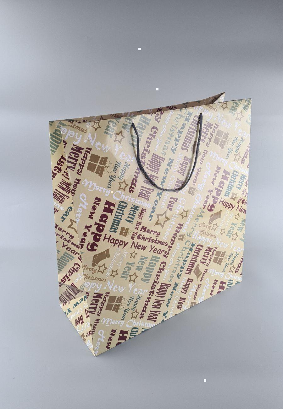 Новогодние, кортонный пакеты подарочные Супер 47x52x20-006) (12 шт)