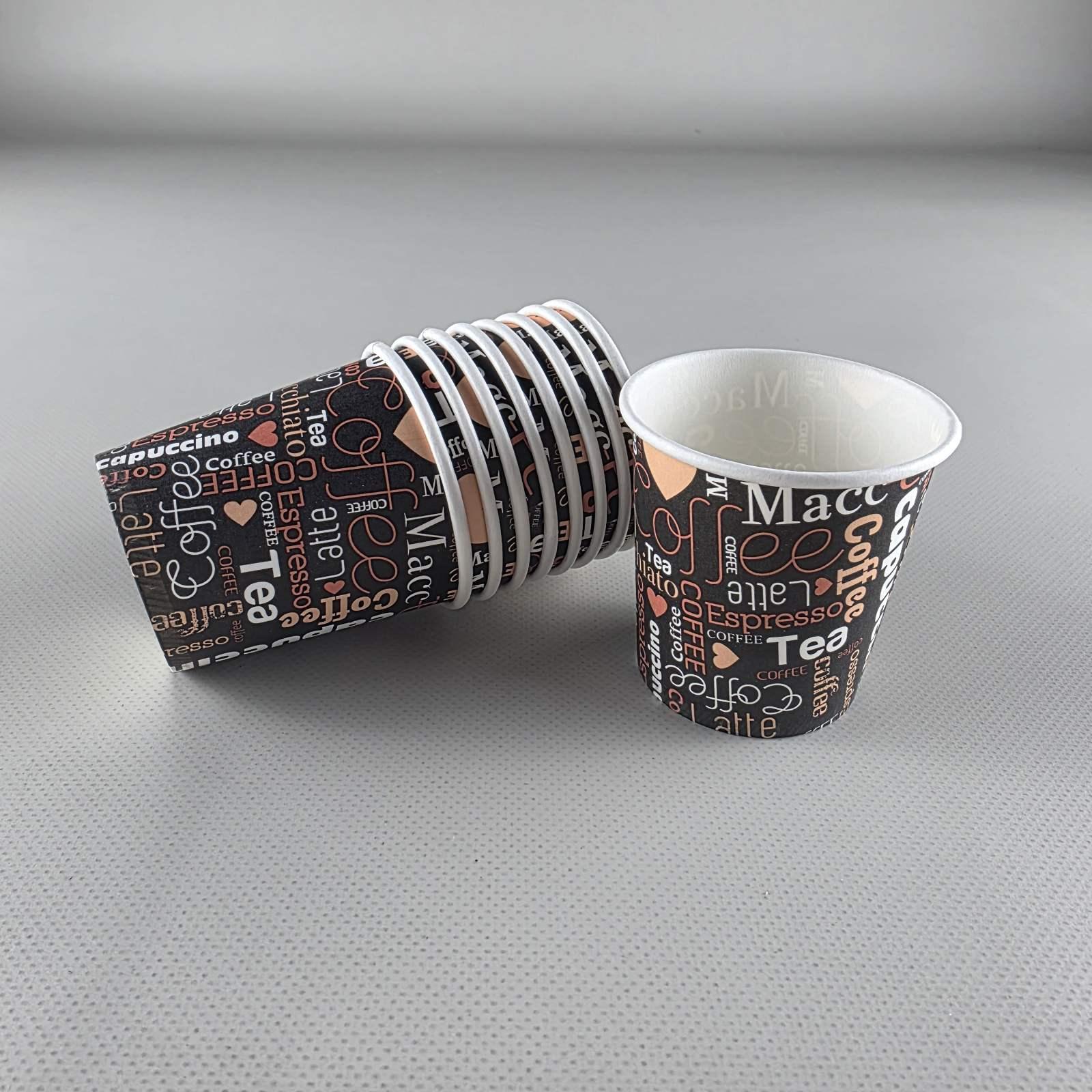 Бумажные одноразовые стаканы 110 мл Юнита COFFEE (50 шт) Бумажные одноразовые стаканы 110 мл Юнита COFFEE (50 шт)