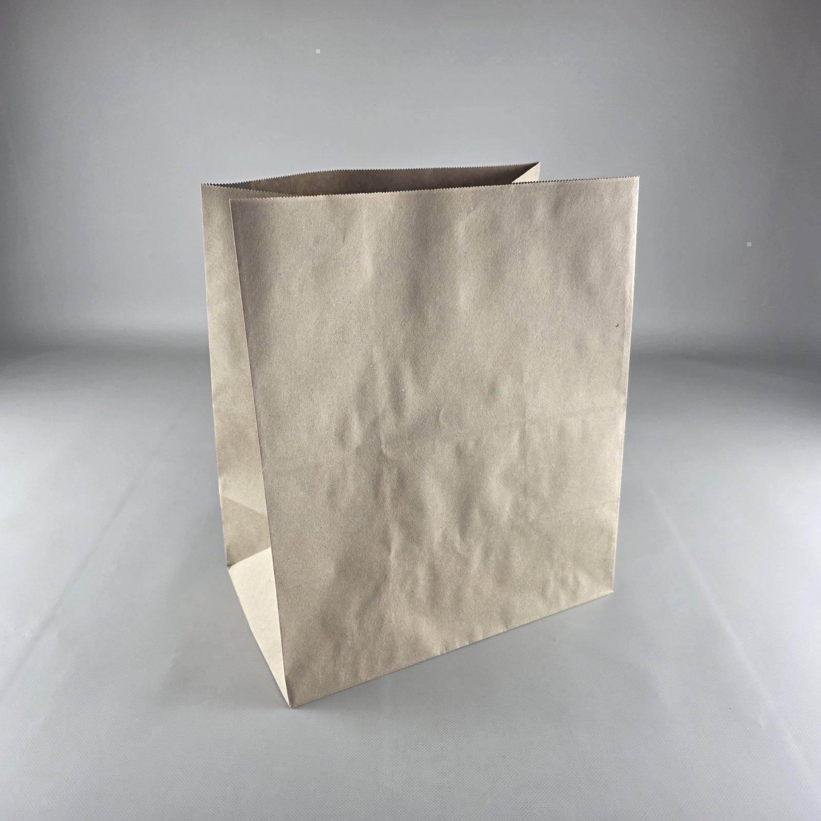 Пакет с дном бумажный крафт бурий, 310х200х350, 80г/м2 (25 шт)