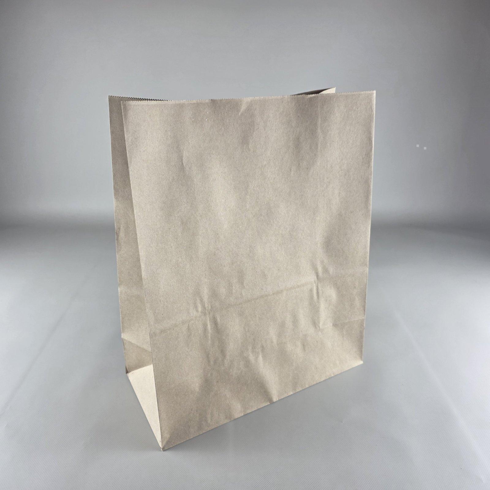 Пакет с дном бумажный крафт бурий, 325х150х380, 80г/м2 (25 шт)