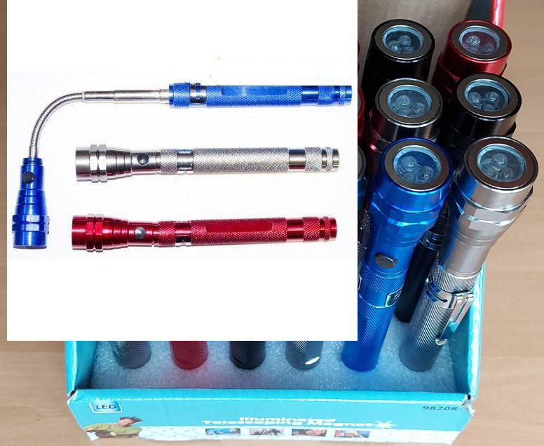 Фонарик телескопический гибкий с магнитом Фонарик телескопический гибкий с магнитом