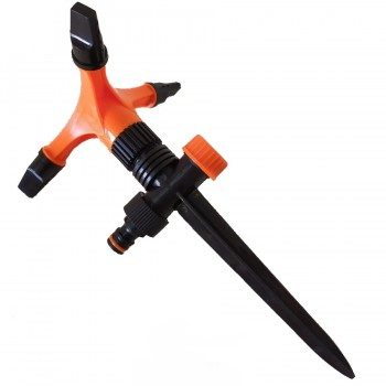 Ороситель вертушка 3-ходовая оранжево-черная под коннектор Ороситель вертушка 3-ходовая оранжево-черная под коннектор