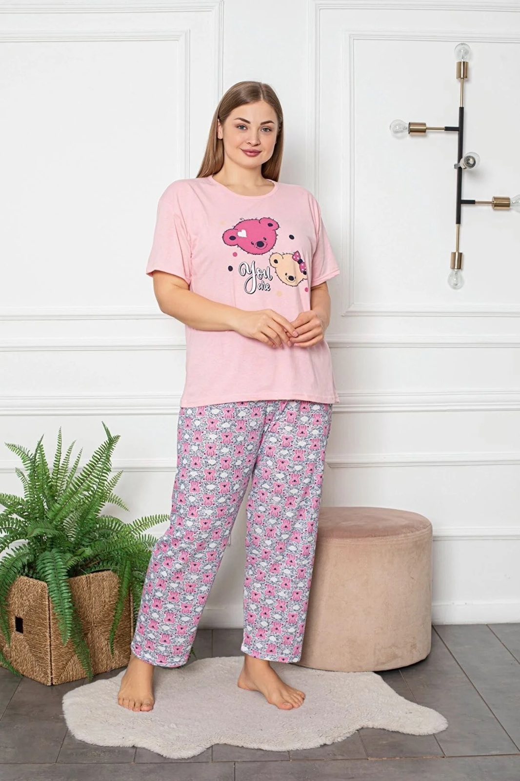 Пижама женская трикотаж (хлопок), размеры 50-56, Турция Пижама женская трикотаж (хлопок), размеры 50-56, Турция