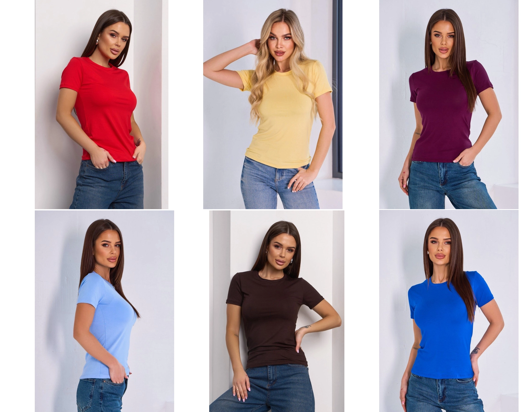 Жіночі футболки. Розміри s, m, l, xl, 2xl, 3xl. В упаковці 6 шт одного кольору. Матеріал стрейч. Жіночі футболки. Розміри s, m, l, xl, 2xl, 3xl. В упаковці 6 шт одного кольору. Матеріал стрейч.