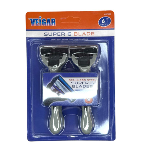 Станки для бритья мужск. с шестерной системой лезвий , 4шт на листе, 414-2 Станки для бритья мужск. с шестерной системой лезвий , 4шт на листе, 414-2