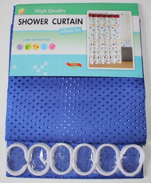 Шторка для ванной и душа однотонная на тканевой основе, 180х180 см Шторка для ванной и душа однотонная на тканевой основе, 180х180 см