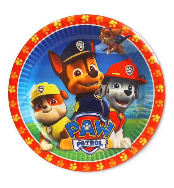 Тарелки бумажные одноразовые детские " Щенячий патруль ". 18 см.10 шт. Тарелки бумажные одноразовые детские " Щенячий патруль ". 18 см.10 шт.