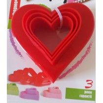 ФОРМА ДЛЯ ВЫПЕЧКИ ПЕЧЕНЬЯ "СЕРДЦЕ", КОМПЛЕКТ 3 ШТ (6 РАЗМЕРОВ) ФОРМА ДЛЯ ВЫПЕЧКИ ПЕЧЕНЬЯ "СЕРДЦЕ", КОМПЛЕКТ 3 ШТ (6 РАЗМЕРОВ)