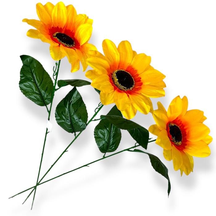 Ветка подсолнуха, 65см