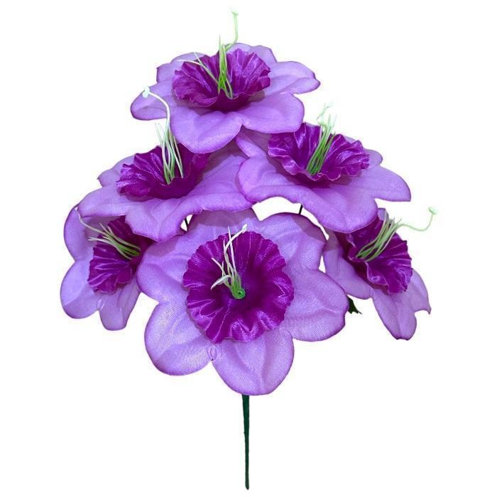 Искусственные цветы букет больших нарциссов, 45см Искусственные цветы букет больших нарциссов, 45см