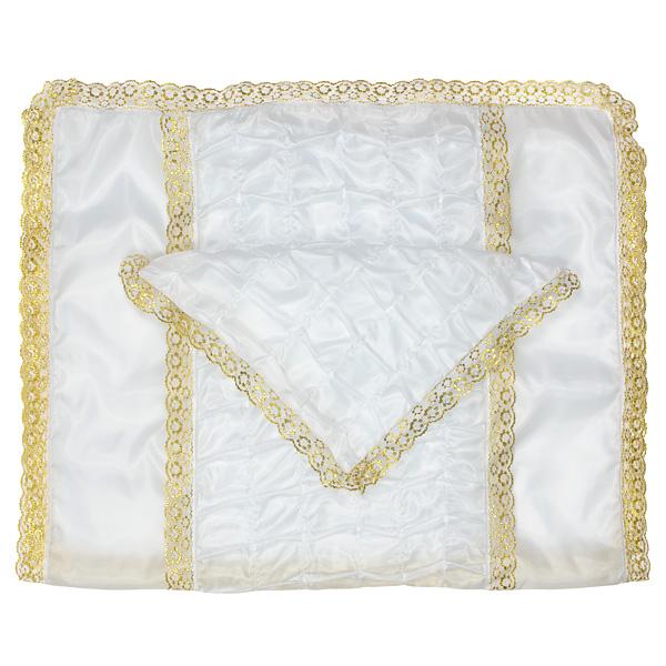 Комплект с Драпировкой 3см/5см Шелк /белый /