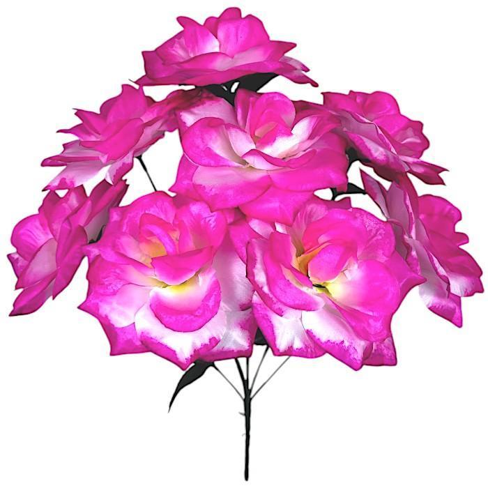 Искусственные цветы букет больших роз, 46см