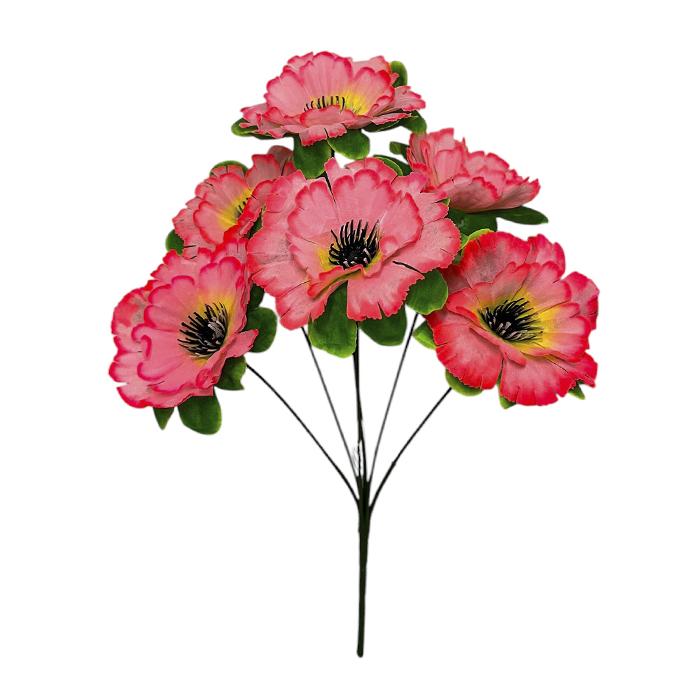 Искусственные цветы букет с зеленым воротником Майор, 35см