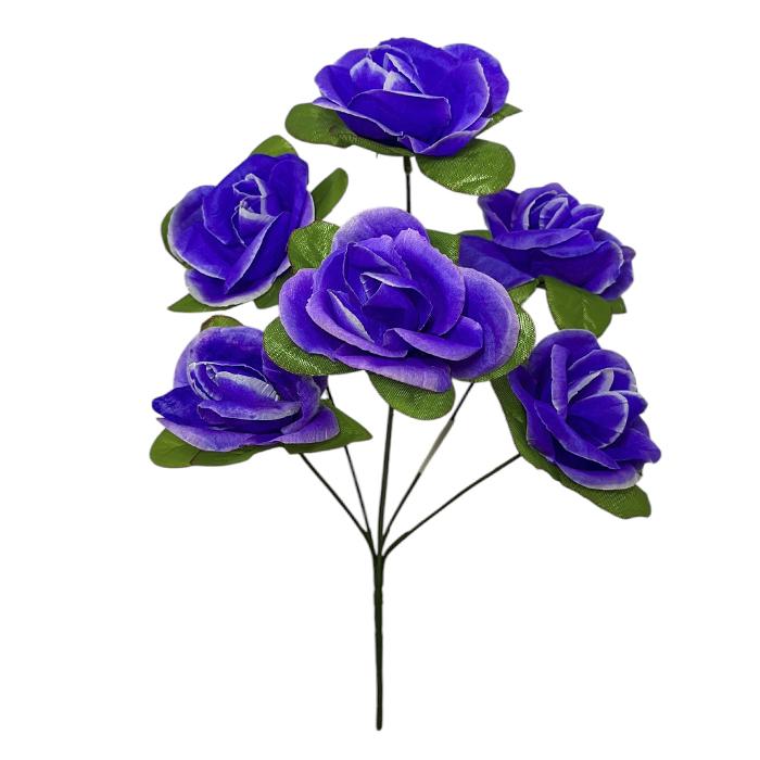 Искусственные цветы букет розы на 6 голов, 35см