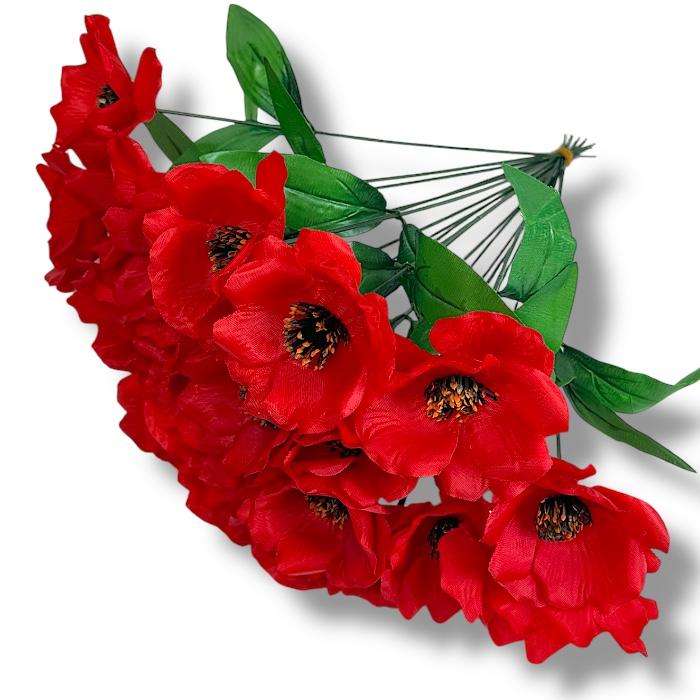 Мак красный на ножке, 38см