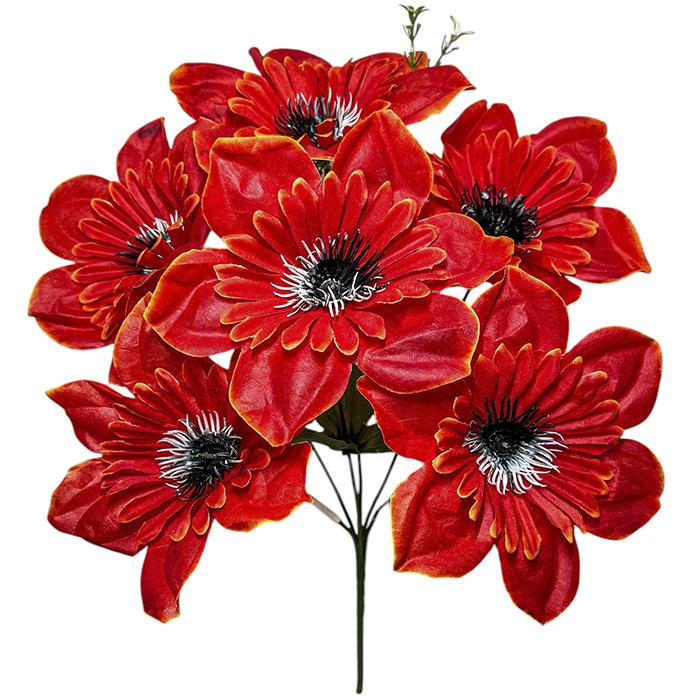 Искусственные цветы букет клематисы, 38см