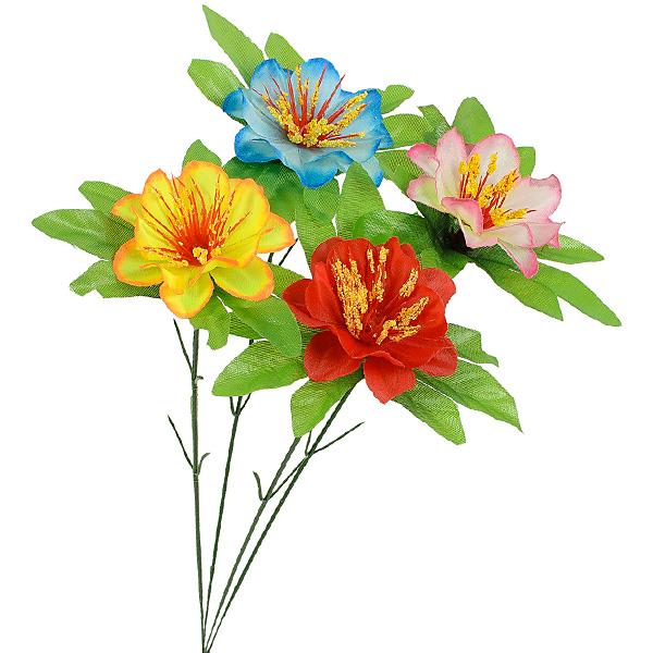 Астра на зеленом листке, 32см