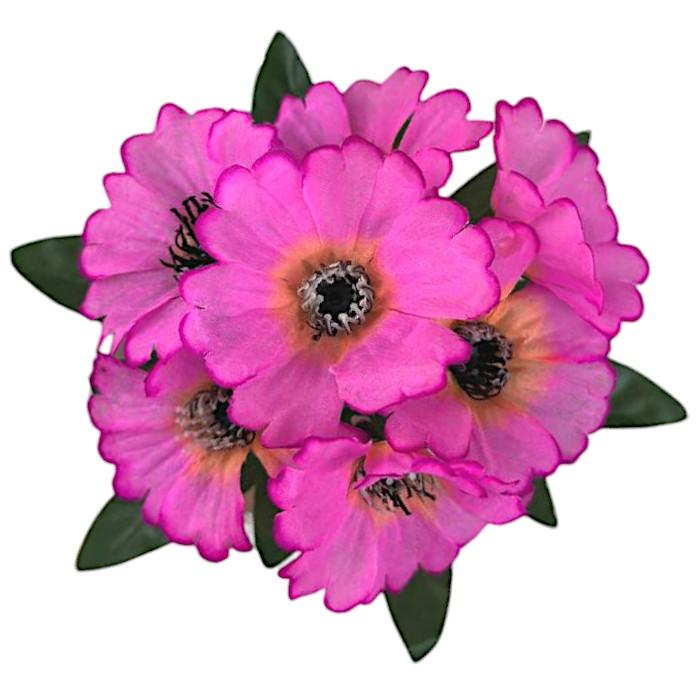 Искусственные цветы букет цветные примулы бордюрные, 25см