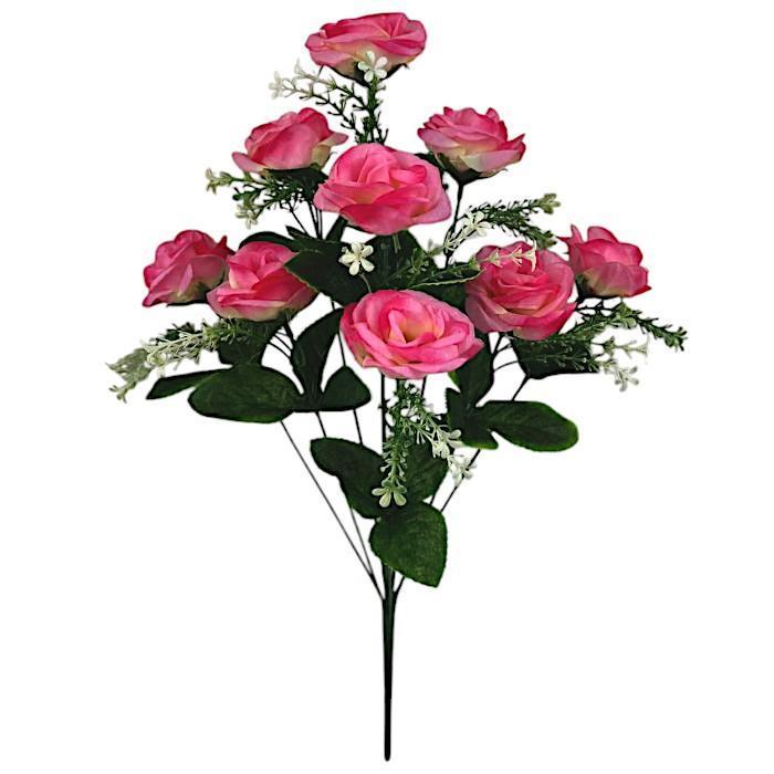 Искусственные цветы букет розы на высокой ножке, 52см